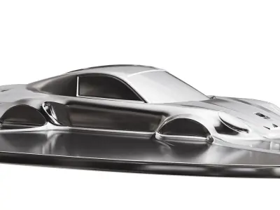 Porsche 911 GTS wall sculpture 3D model