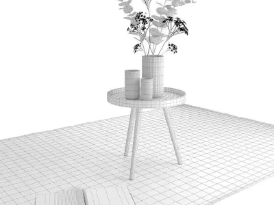 Decoration Set - Livingroom 01 3D model