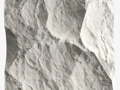 461-RockPanel piece of rock on wall 3D model