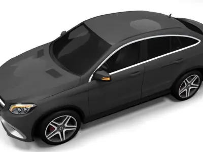 MERCEDES GLE AMG 63 COUPE 2016 LOWPOLY Low-poly 3D model
