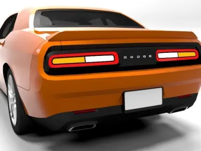 DODGE CHALLANGER Low-poly 3D model