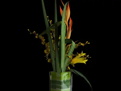 Lily bouqet 3D model