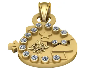 Gold Symbolic PENDANT  3D print model