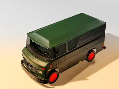 3D rendered Mercedes 508 L 3D model