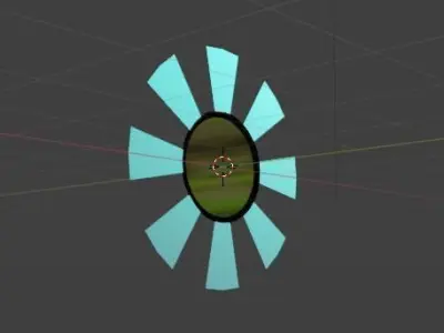 Mirror Decoration with Gradient Effect 3D model