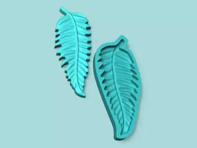 Toothed Leaf - Silicone Mold Maker - Template 3D print model