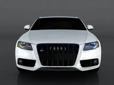 Audi S4  2009  Low-poly 3D model