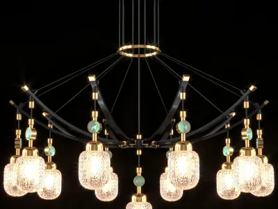 Hanging Chandelier Kufaa 3D model