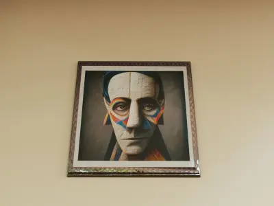 Framed Artwork Picasso Style A2 3D model