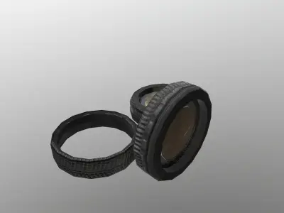 Low Poly Tire lens ring Free low-poly 3D model