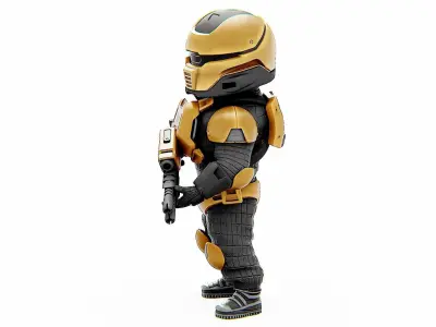 TROOPER XX-2000  Rigged for Unreal Engine - Unity - MIXAMO  3D model