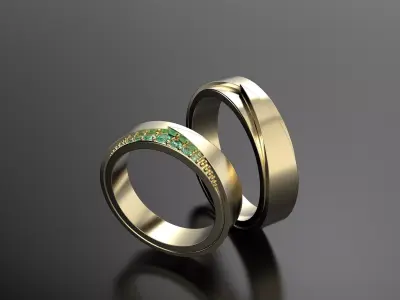 Wedding rings 3D print model order