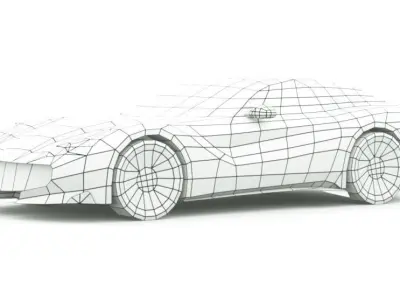 Generic Supercar v19 Low-poly 3D model