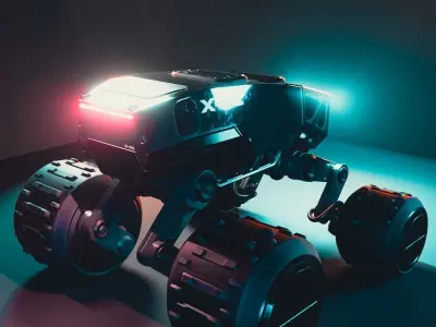 SciFi Vehicle Low-poly 3D model Low-poly 3D model