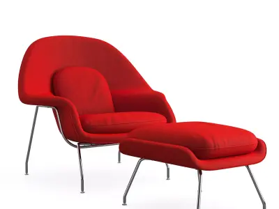 Womb Chair Low-poly 3D model