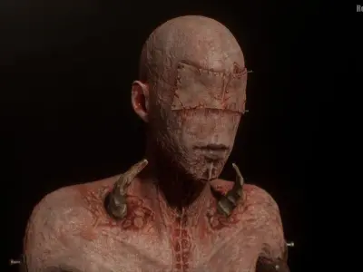 Low Poly Epic Skeleton Hell Creature Low-poly 3D model