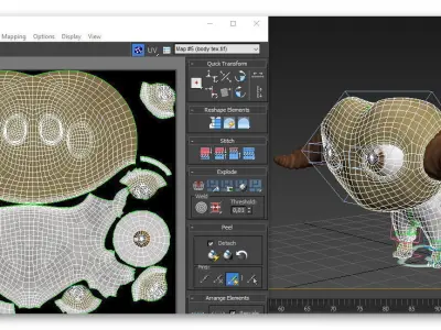 cartoon sheep Low-poly 3D model
