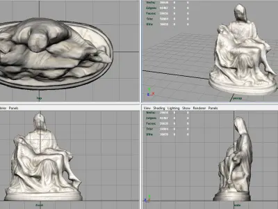 La Pieta di Michelangelo Low-poly 3D model