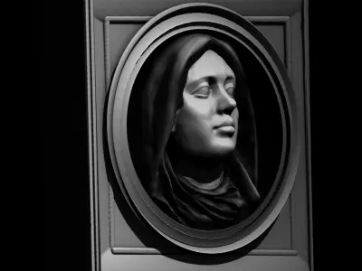 Religious art 3d my model for gravestone tombstone 3D model