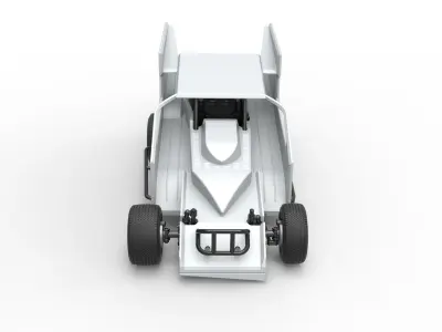 Northeast Outlaw Dirt Modified stock car Scale 1 to 25 3D print model