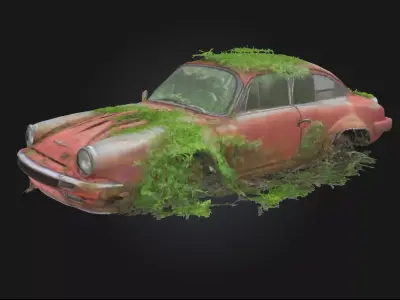 Natures Embrace  Where Stone Meets Life 3D model