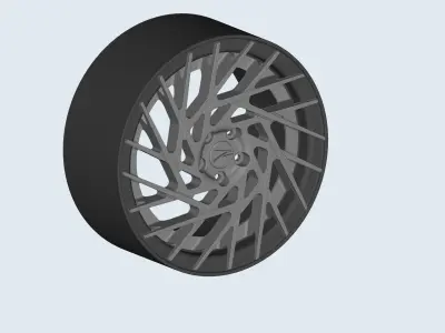 Z forged wheel for miniatures cars models 3D print model