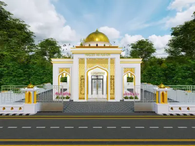 Mosque or Mushola or Prayer Room 3D Architecture design Model  3D model