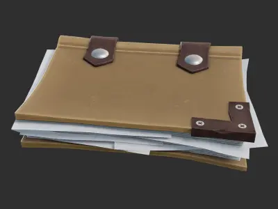 a book Low-poly 3D model