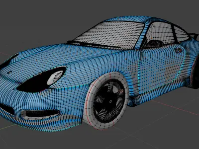 Porsche 911 Model 2002 Low-poly 3D model