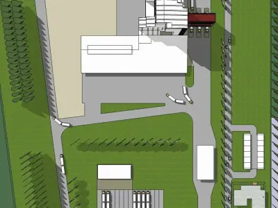 Layout for Cement plant -02 3D model