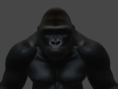 Majestic Gorilla 3D Model 3D model