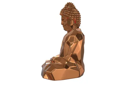 buddha bronze statue 3D print model
