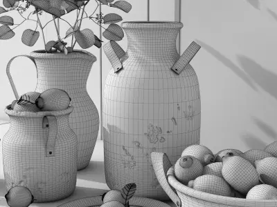 Pottery Barn MARLOWE CERAMIC VASE COLLECTION 3D model