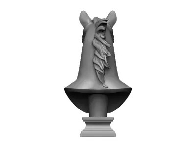 horse head bust 3D print model