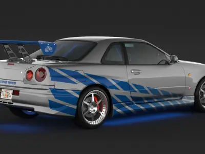 Nissan Skyline GT-R R34 C-West 3D model