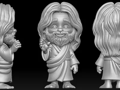 Cute Chibi Jesus Statue  3D print model