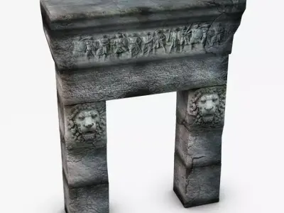 Greek Roman Doorway 3D model