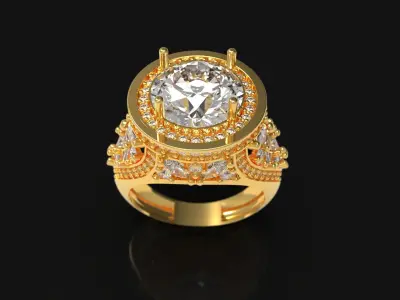 FASHION WEEDING RING  3D print model