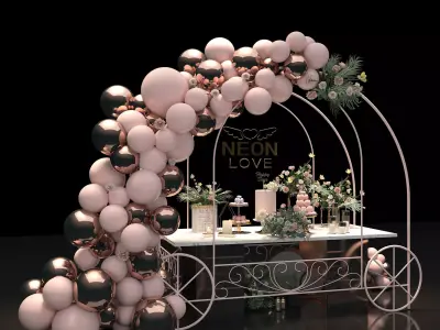 wedding stage 3D model