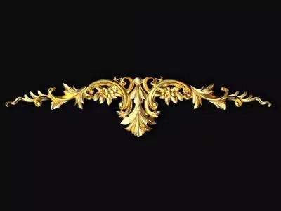 Central decor ornament for furniture 3D model 336