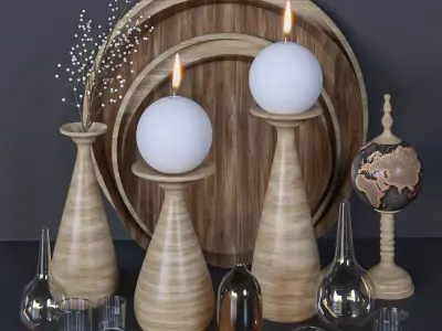 decorative set 53 3D model purchase