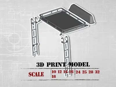 Accessoires Roof bar Oldskool Roof rack for heavy duty trucks 3D print model