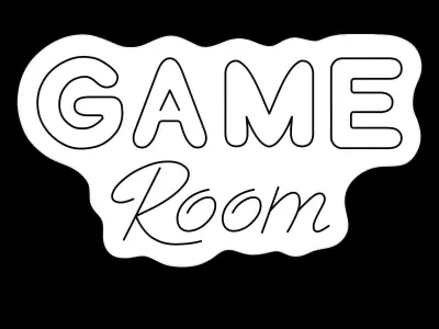 Game Room Neon Sign 3D model