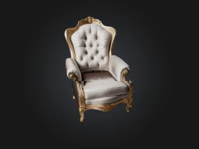armchair luxury  Low-poly 3D model
