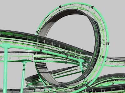 Acrobatic Track Low-poly 3D model