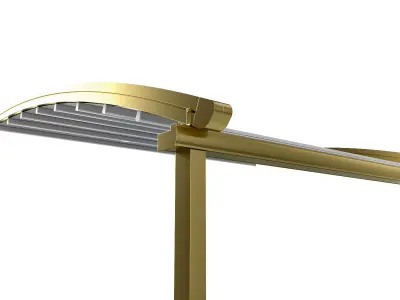 Motorized Pergola 2 brass satin polished 3D model