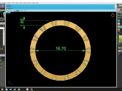 Luxury Baguette Diamond Band Ring 3D Model 4437 3D print model