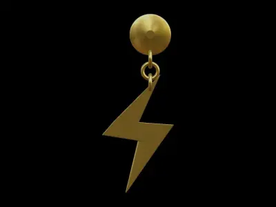 Thunder Ear Ring 5 3D model