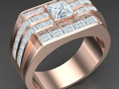 Luxury Men Rings Designs 6MR002 3D print model