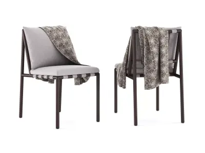 KAEL DINING SIDE CHAIR -  STRAP 3D model